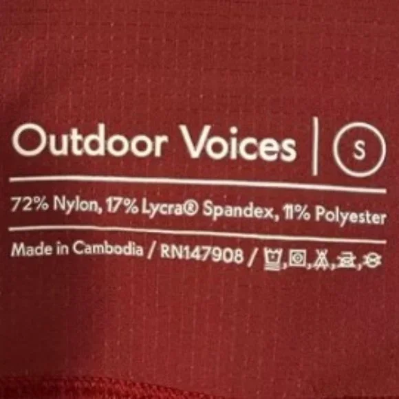 EUC Outdoor  Voices Orange Colorblock TechSweat Zoom Leggings - Picture 6 of 6